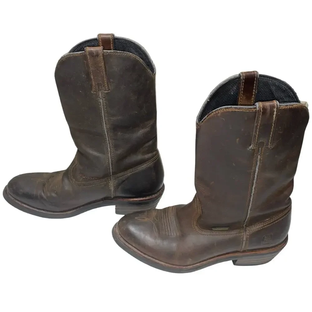 Dan Post Brown Leather Western Work Boots